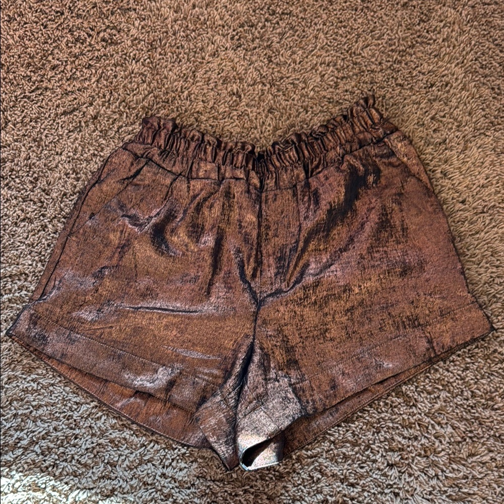 Metallic Brown Women's Shorts